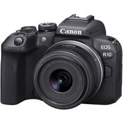 Canon EOS R10 + RF-S 18-45mm IS -järjestelmäkamera kit + akku