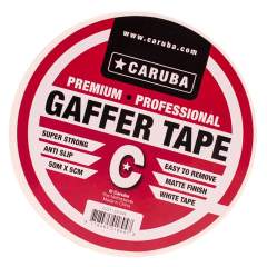 Caruba Gaffer Tape -roudarinteippi (50m) - Valkoinen