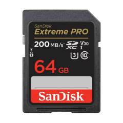 SanDisk 64GB Extreme Pro UHS-I (200MB/s) V30 SDXC -muistikortti