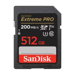 SanDisk 512GB Extreme Pro UHS-I (200MB/s) V30 SDXC -muistikortti