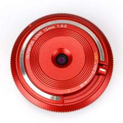 Olympus Body Cap Lens 15mm f/8 (BCL-1580) - Punainen (käytetty)