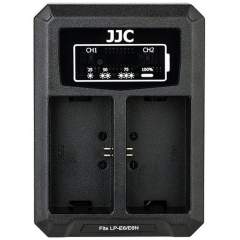 JJC DCH-LPE6 USB Dual Battery Charger -tuplalaturi (Canon LP-E6)