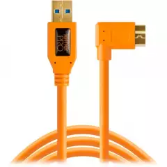 Tether Tools TetherPro (4,6m) USB 3.0 Type-A to USB 3.0 Micro-B kulmamallinen kaapeli - Oranssi