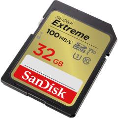 SanDisk Extreme 32GB SDXC (100MB/s) UHS-I (U3 / V30) muistikortti