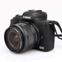 Canon EOS M50 Mark II + 15-45mm Kit - Musta (käytetty)