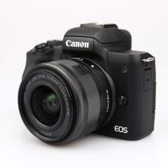 (Myyty) Canon EOS M50 Mark II + 15-45mm Kit - Musta (sc max 5000) (käytetty) (Takuu)