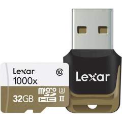 Lexar Professional 32GB microSDHC UHS-II (1000x) + Kortinlukija
