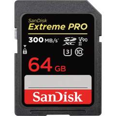 SanDisk Extreme Pro 64GB SDXC (300Mb/s) UHS-II muistikortti