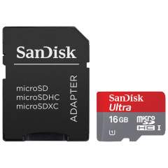SanDisk Ultra 16GB microSDHC (80Mb/s) muistikortti