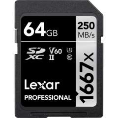 Lexar Professional 64GB SDXC UHS-II (1667x, 250Mb/s)