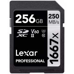 Lexar Professional 256GB SDXC UHS-II (1667x, 250Mb/s)