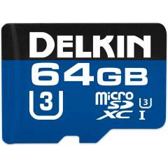 Delkin 64GB microSDXC UHS-I (Read: 99Mt/s, Write: 80Mt/s)