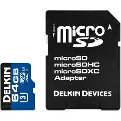 Delkin 64GB microSDXC UHS-I (Read: 99Mt/s, Write: 80Mt/s)