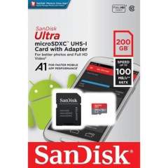 SanDisk Ultra 200GB microSDXC (100Mb/s) UHS-I muistikortti