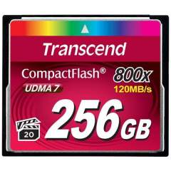 Transcend 256GB CompactFlash 800X UDMA 7 (120MB/s) muistikortti