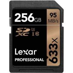 Lexar Professional 256GB SDXC UHS-I (633x, V30 / U3) muistikortti