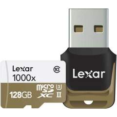 Lexar Professional 128GB microSDXC UHS-II (1000x) + Kortinlukija