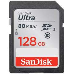 SanDisk Ultra 128GB SDXC (80Mb/s) Class 10 UHS-I -muistikortti