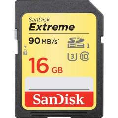 SanDisk Extreme 16GB SDHC (90MB/s) UHS-I (U3) muistikortti
