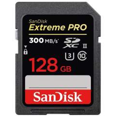 SanDisk Extreme Pro 128GB SDXC (300Mb/s) V90 UHS-II -muistikortti