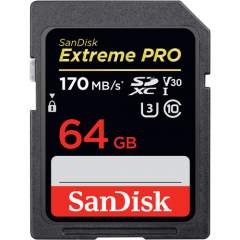 SanDisk Extreme Pro 64GB SDXC (170MB/s) UHS-I (U3 / V30) -muistikortti