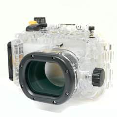 Canon Powershot s120 + sukelluskotelo + nahkakotelo (Käytetty)