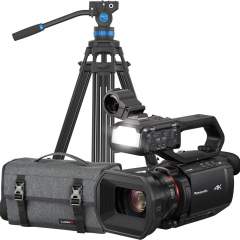 Panasonic HC-X2000E 4K-videokamera + jalusta + laukku