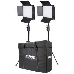 Ledgo LG-900CSCII 2KIT -valaisupaketti (2x valo + jalustat + laukku)