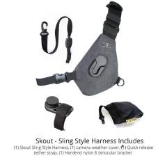 Cotton Carrier Skout Binocular Sling Style Harness kiikarivaljaat - Harmaa
