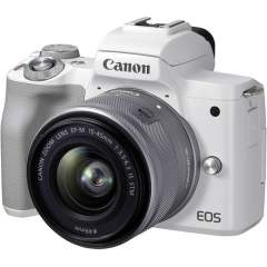 Canon EOS M50 Mark II + EF-M 15-45mm IS STM Kit - Valkoinen
