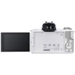 Canon EOS M50 Mark II + EF-M 15-45mm IS STM Kit - Valkoinen