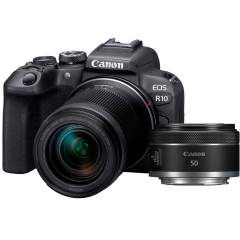 Canon EOS R10 + RF-S 18-150mm IS Kit + RF 50mm kaupan päälle